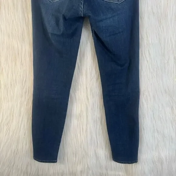 Good American Good Legs Crop Jeans Skinny Dark Wash Stretch Mid Rise 2/26 - Picture 6 of 9